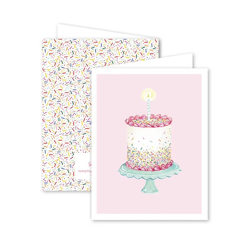 Funfetti Pink Cake Birthday Greeting Card