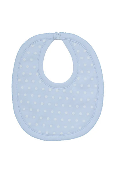 Blue Polka Dot Baby Bib