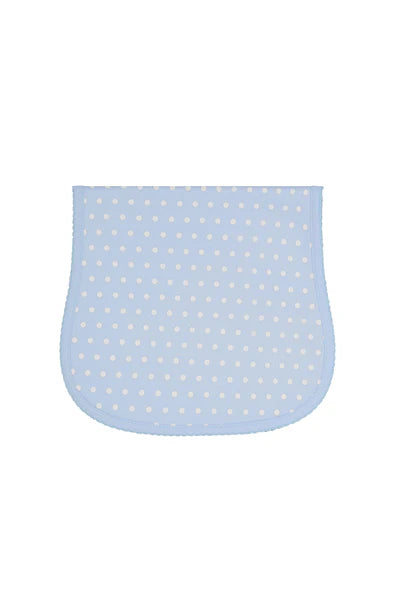 Blue Polka Dot Burp Cloth