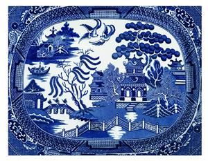 Blue Willow Linen Placemats