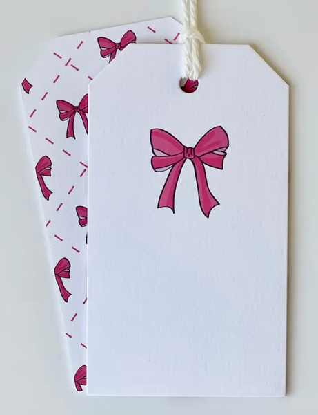 Pink Bow Gift Tag Set