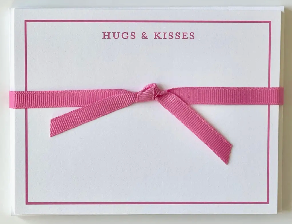 Hugs and Kisses Flat Notecards