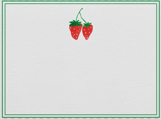 Strawberry Flat Notecards