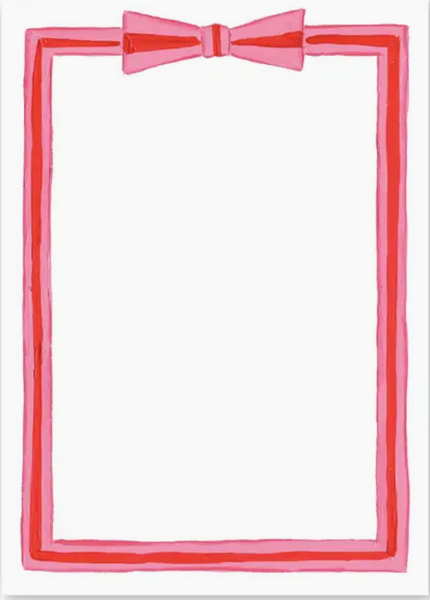 Pepper and Mint Bow Notepad