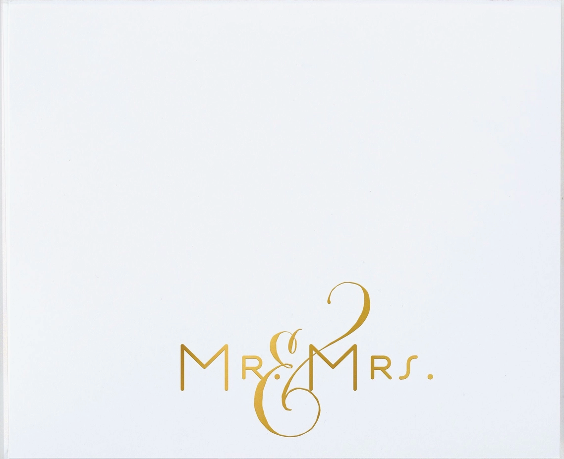 Mr. and Mrs. Gold Foil Notepad