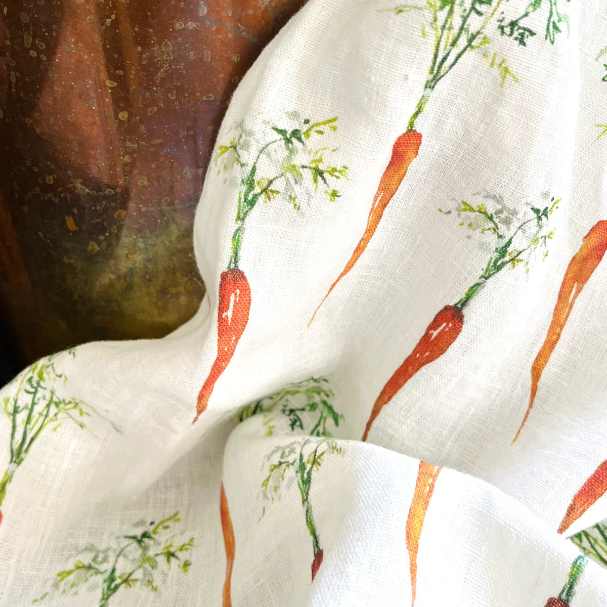 Carrots Linen Kitchen Towel