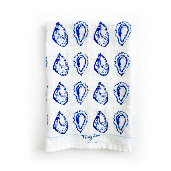 Oysters Linen Kitchen Towel