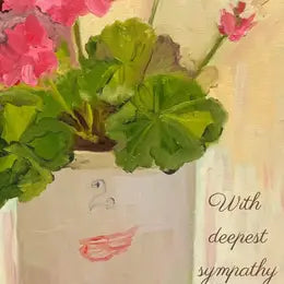 Geranium Sympathy Greeting Card