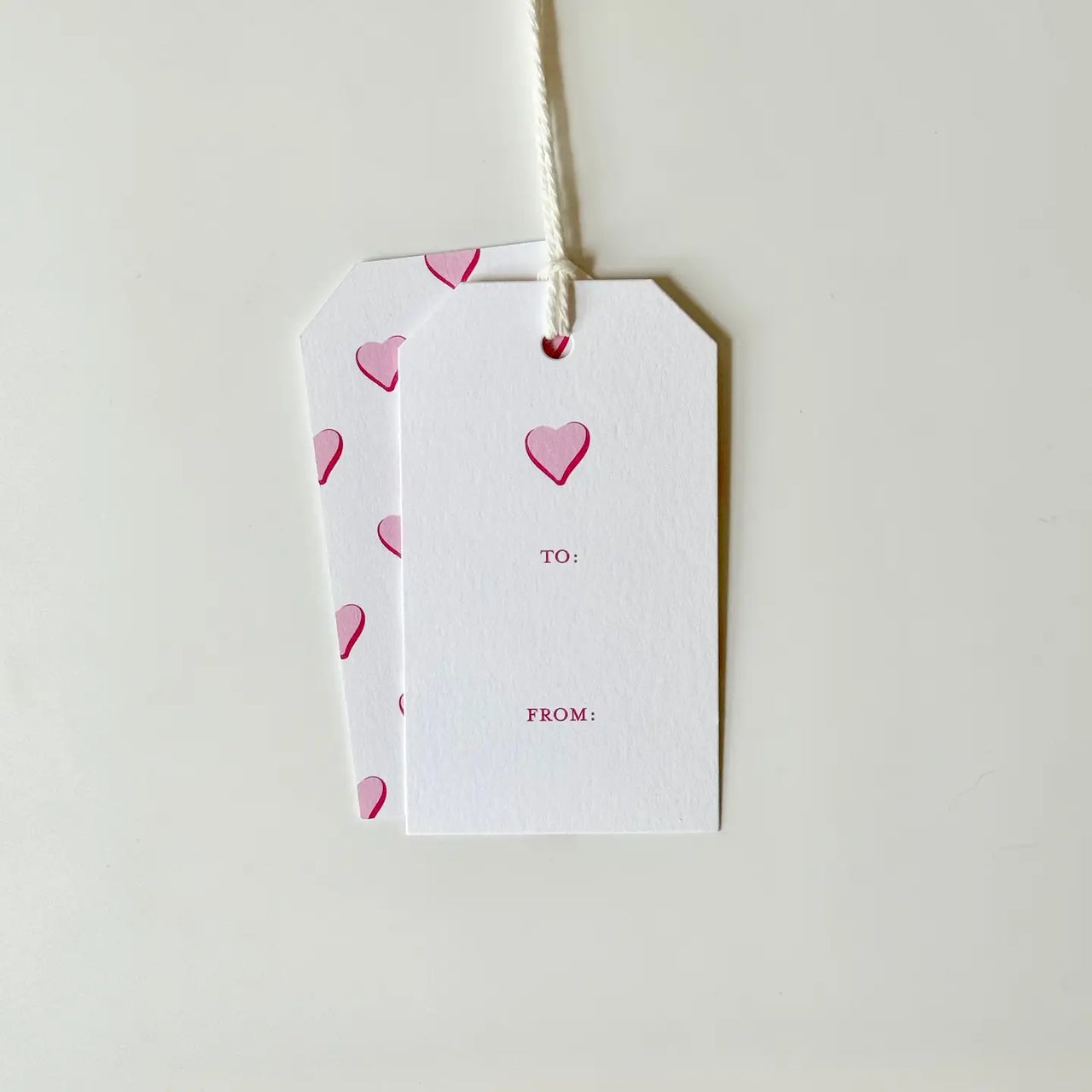 Pink Sweet Heart Gift Tags