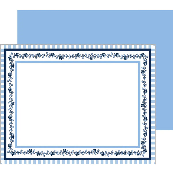 Blue Garland Flat Notecards