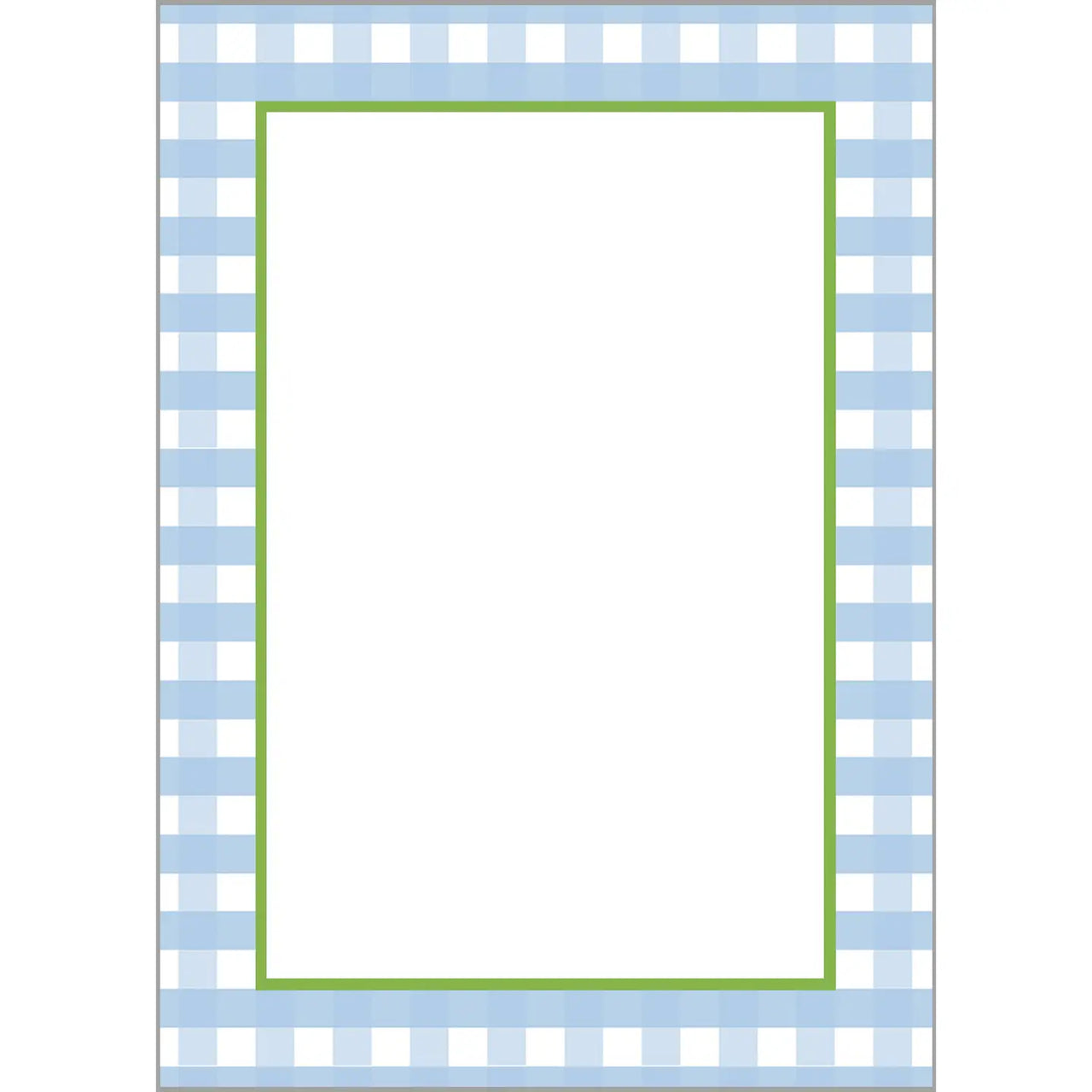 Blue Gingham Check Notepad