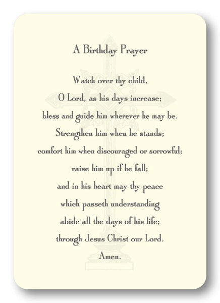 A Birthday Prayer Enclosure Card