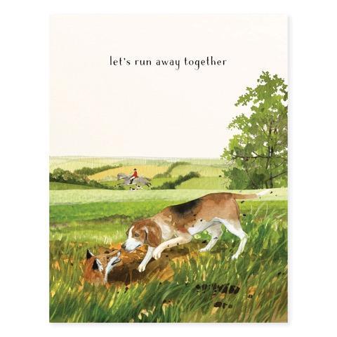 Let's Run Away Greeting Card