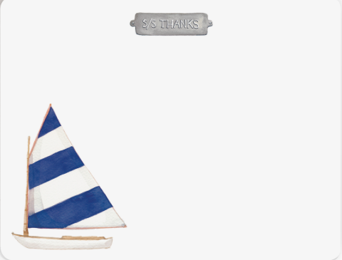 Blue Sailboat Notecards