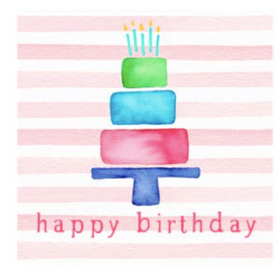 Birthday Cake Single Gift Tag