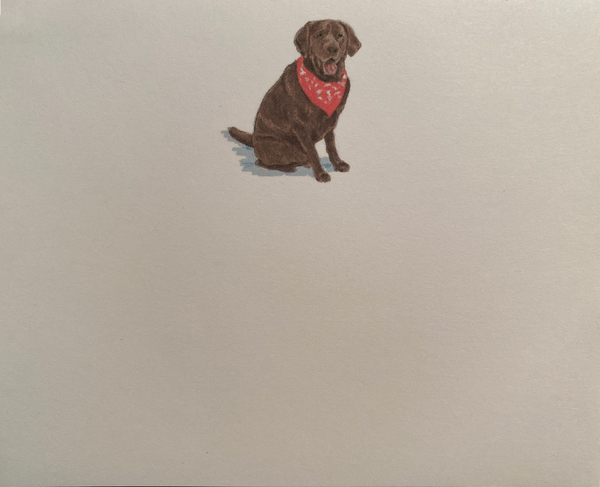 Brown Lab Dittie Notepad