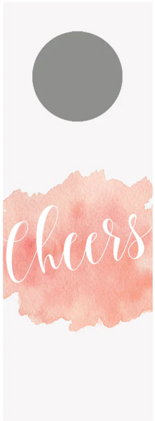 Cheers Watercolor Wine Tag - Single Tag