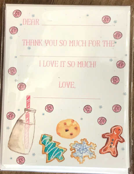 Children's Christmas Thank You Flat Notecards