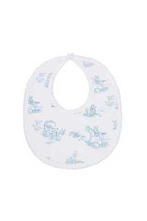 Blue Toile Baby Bib