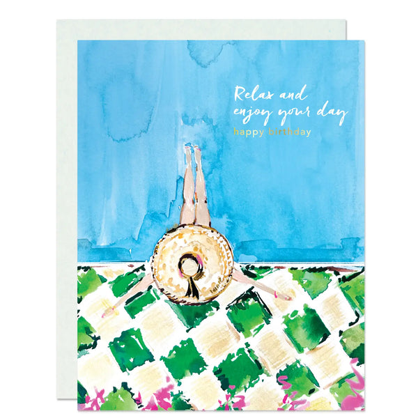 Relax & Enjoy Your Day Happy Birthday Greeting Card