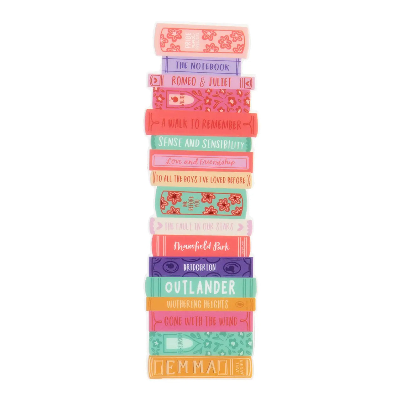 Romance Novels Book Stack Bookmark