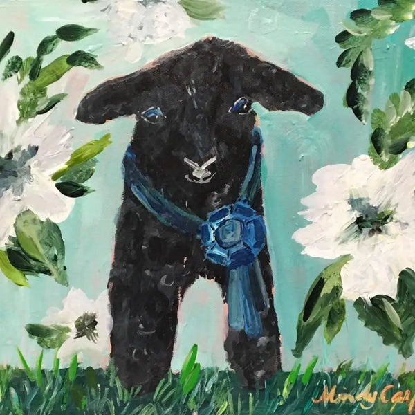 Spring Lamb Greeting Card