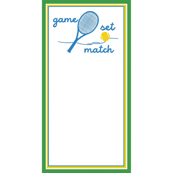 Game Set Match List Notepad