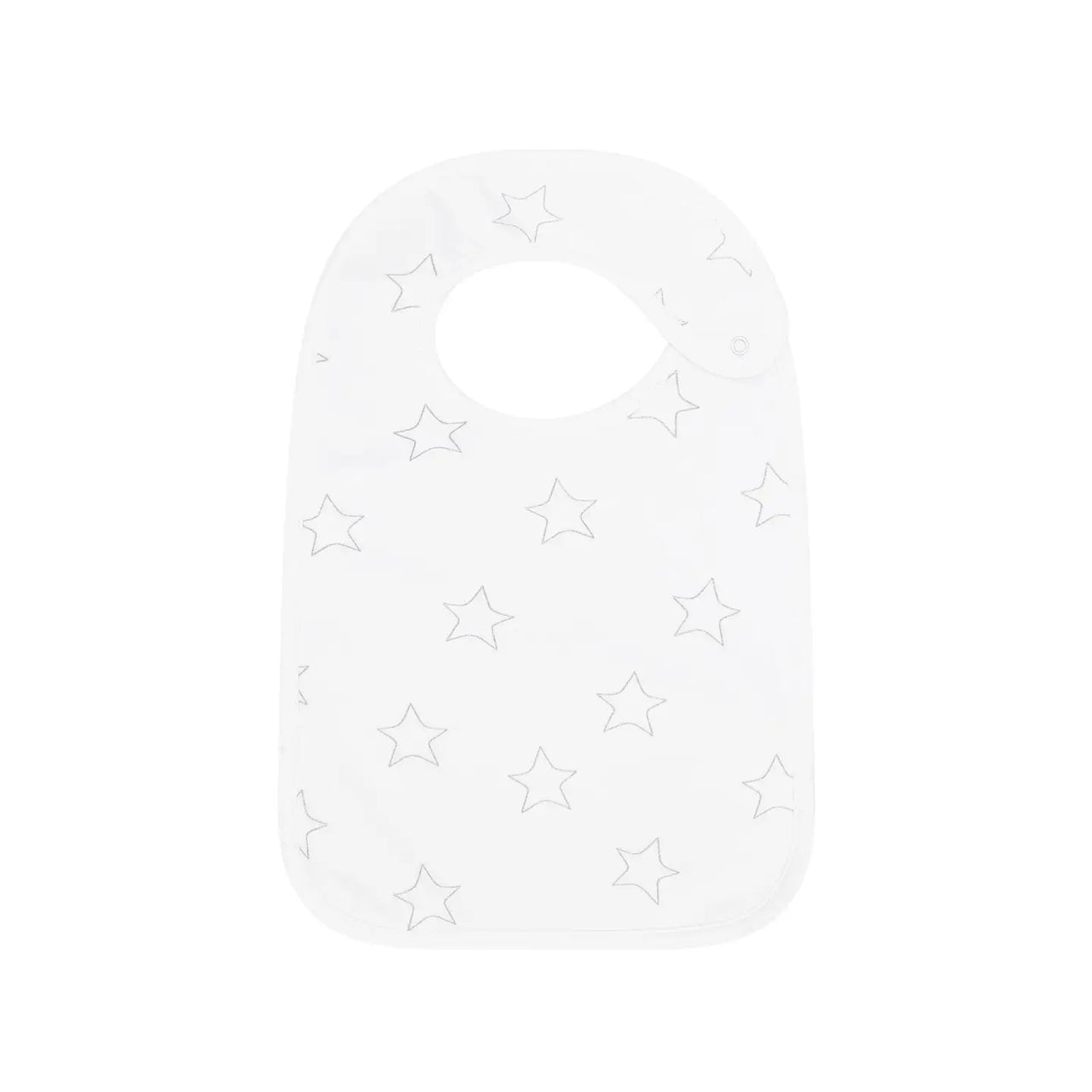 Grey Stars Print Feeding Bib