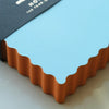 Sky With Tangerine Edge Mini Wave Shaped Notepad