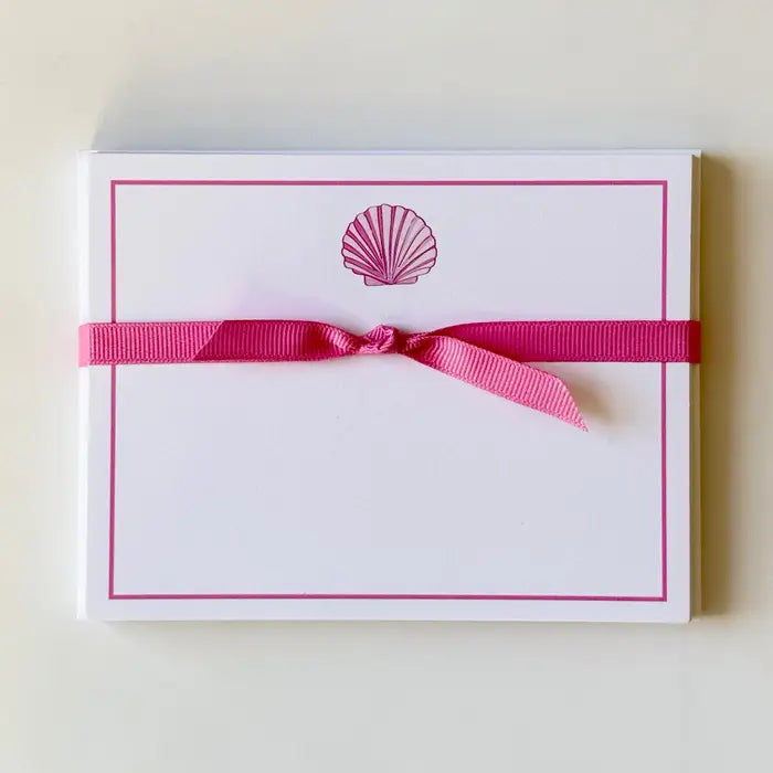 Pink Shell Flat Notecards