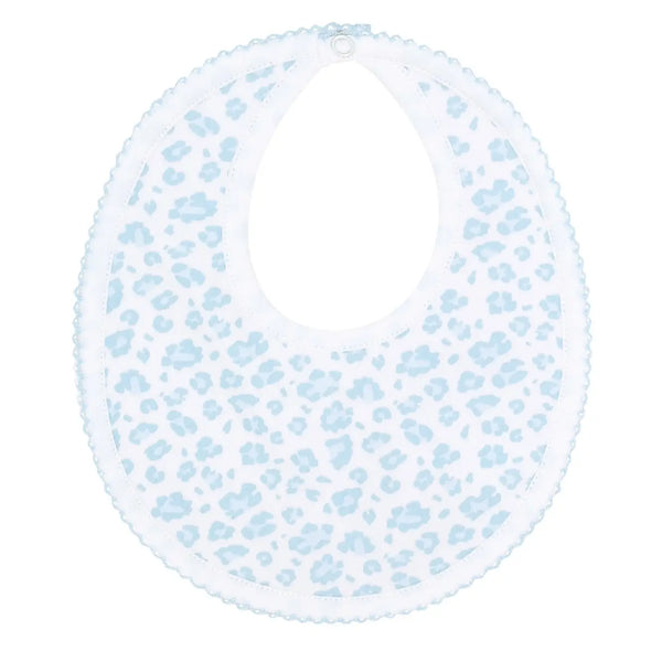 Blue Cheetah Print Baby Bib