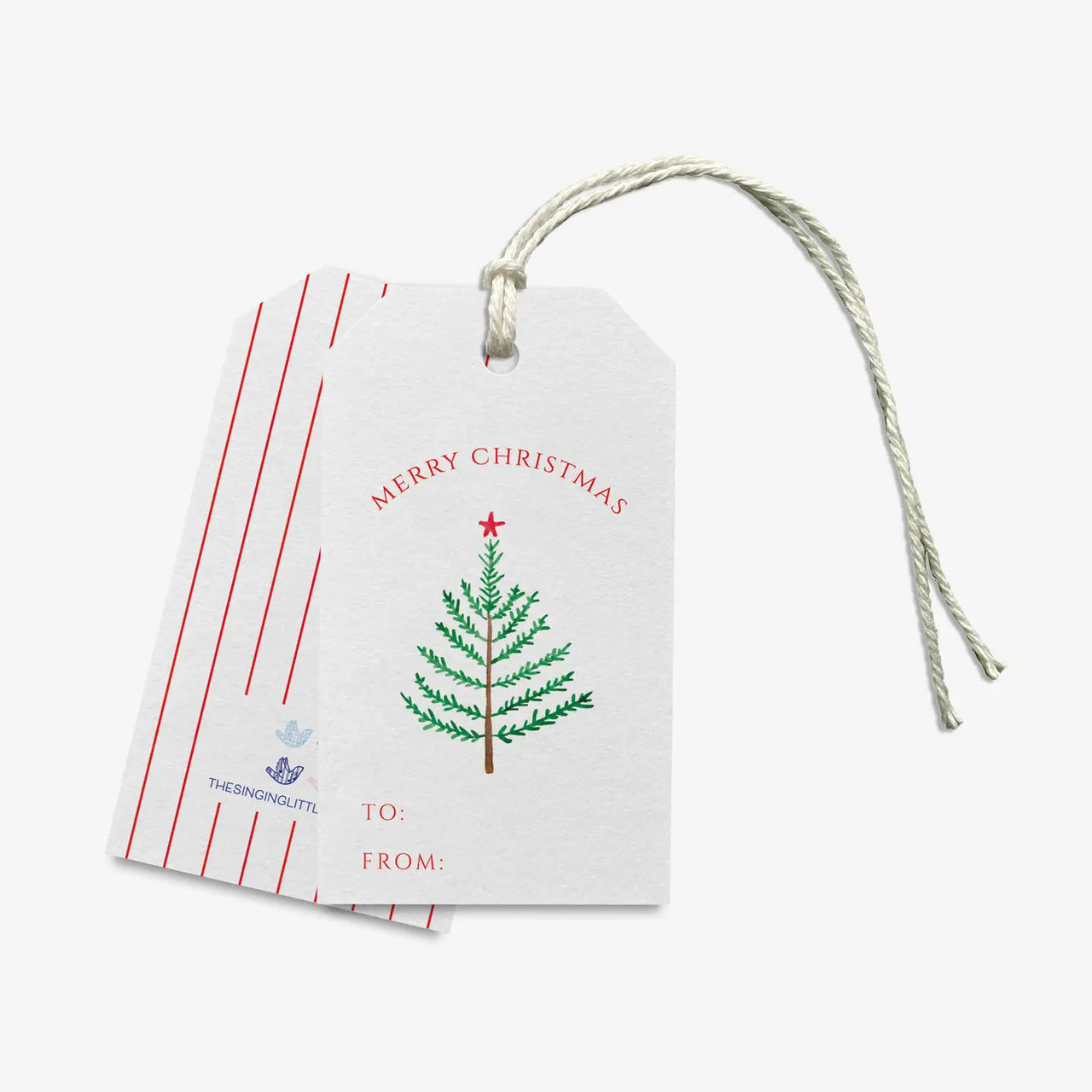 Christmas Evergreen Branch Gift Tags