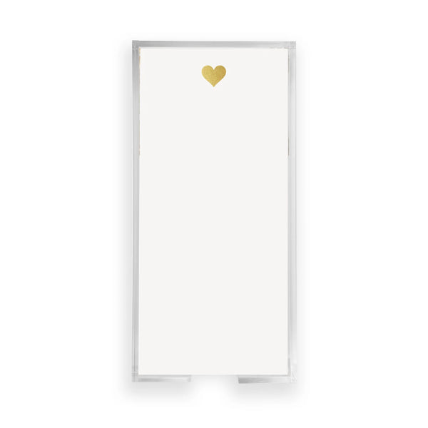 Heart Gold Foil Letter Size Notepad