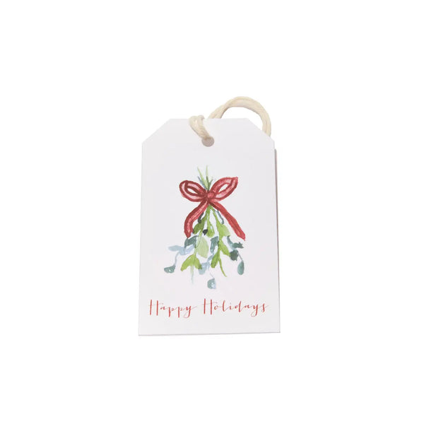 Mistletoe Happy Holidays Gift Tag Set