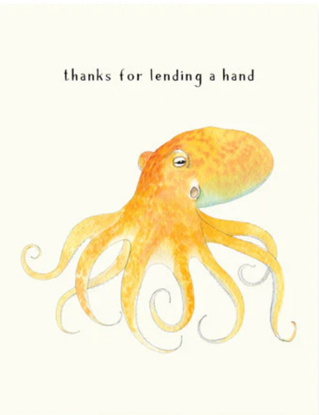 Thanks for Lending a Hand Greeting Card