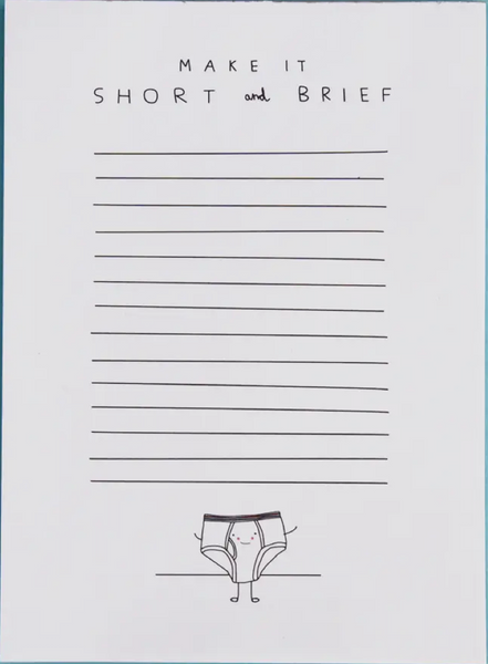 Make It Short and Brief Notepad