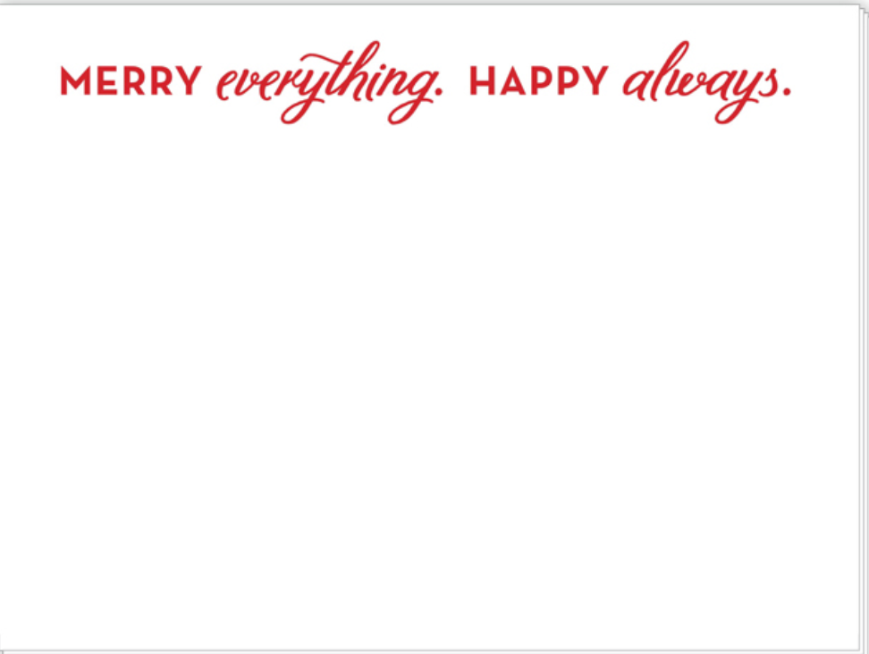Merry Everything Happy Always Mini Slab Notepad