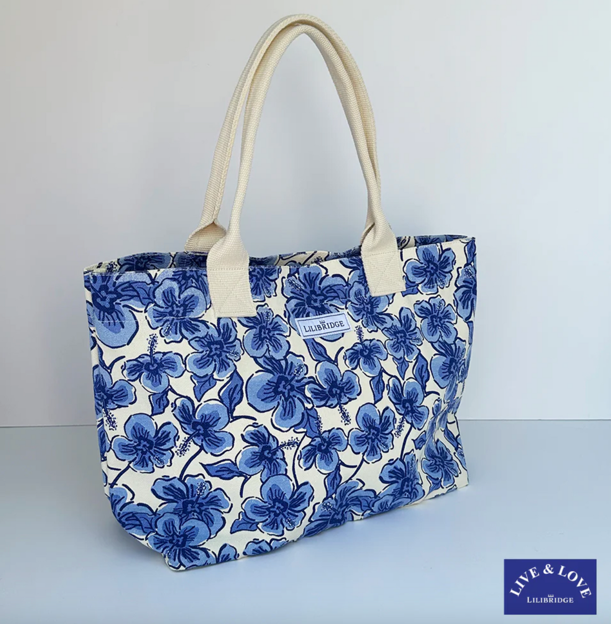 Lilibridge Hibiscus Blue Live and Love Tote