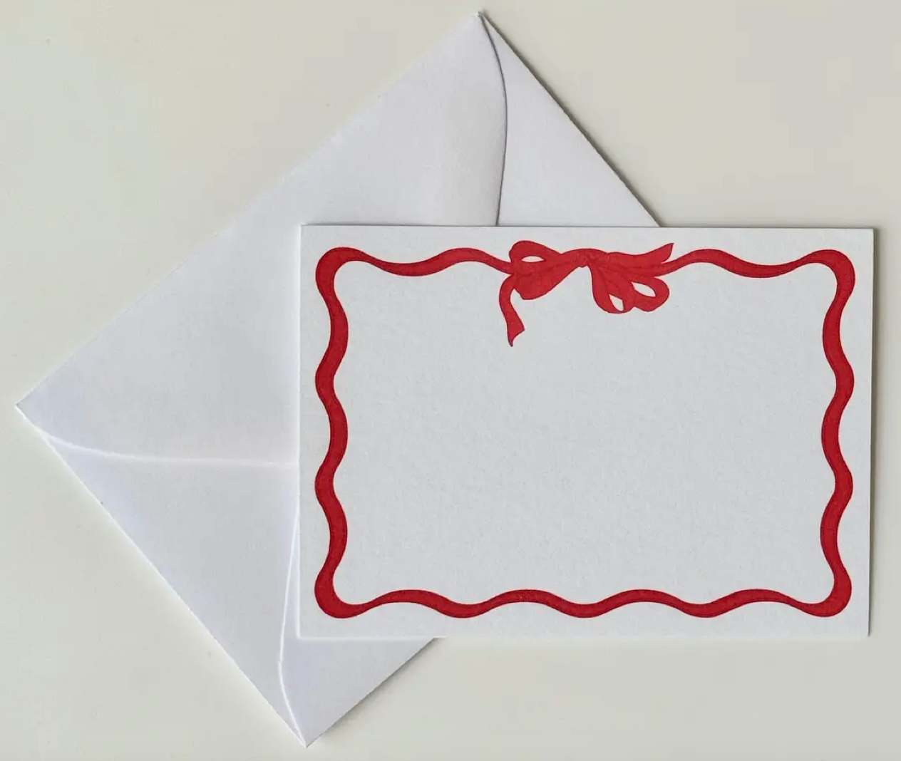 Red Ribbon Christmas Gift Enclosure Cards