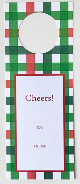 Christmas Plaid Wine Tags
