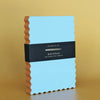 Sky With Tangerine Edge Mini Wave Shaped Notepad