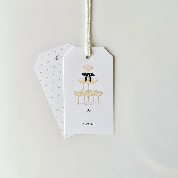 Champagne Tower Gift Tags