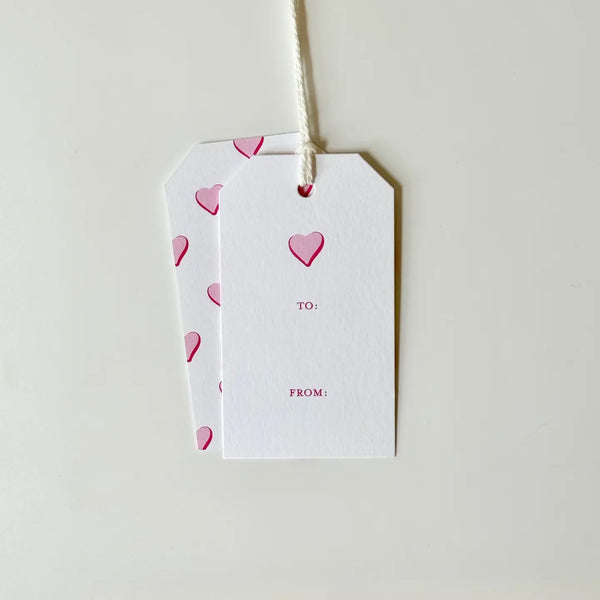 Pink Sweet Heart Gift Tags