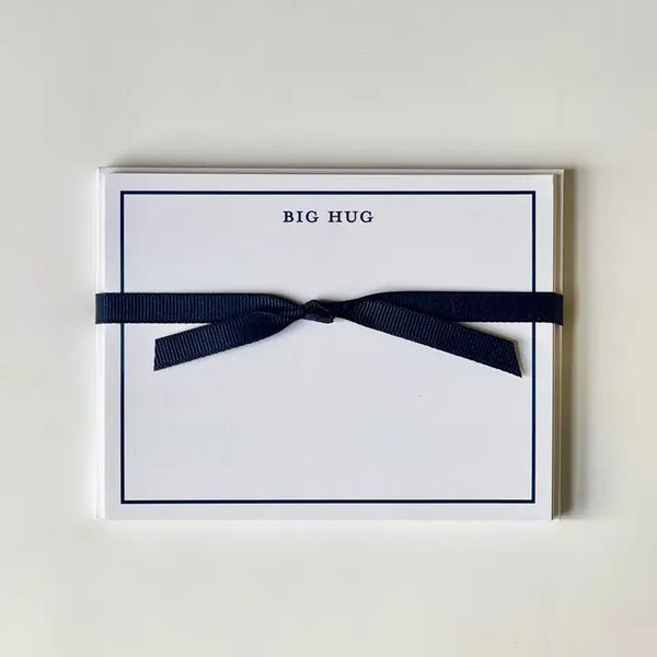 Navy Big Hug Flat Notecards