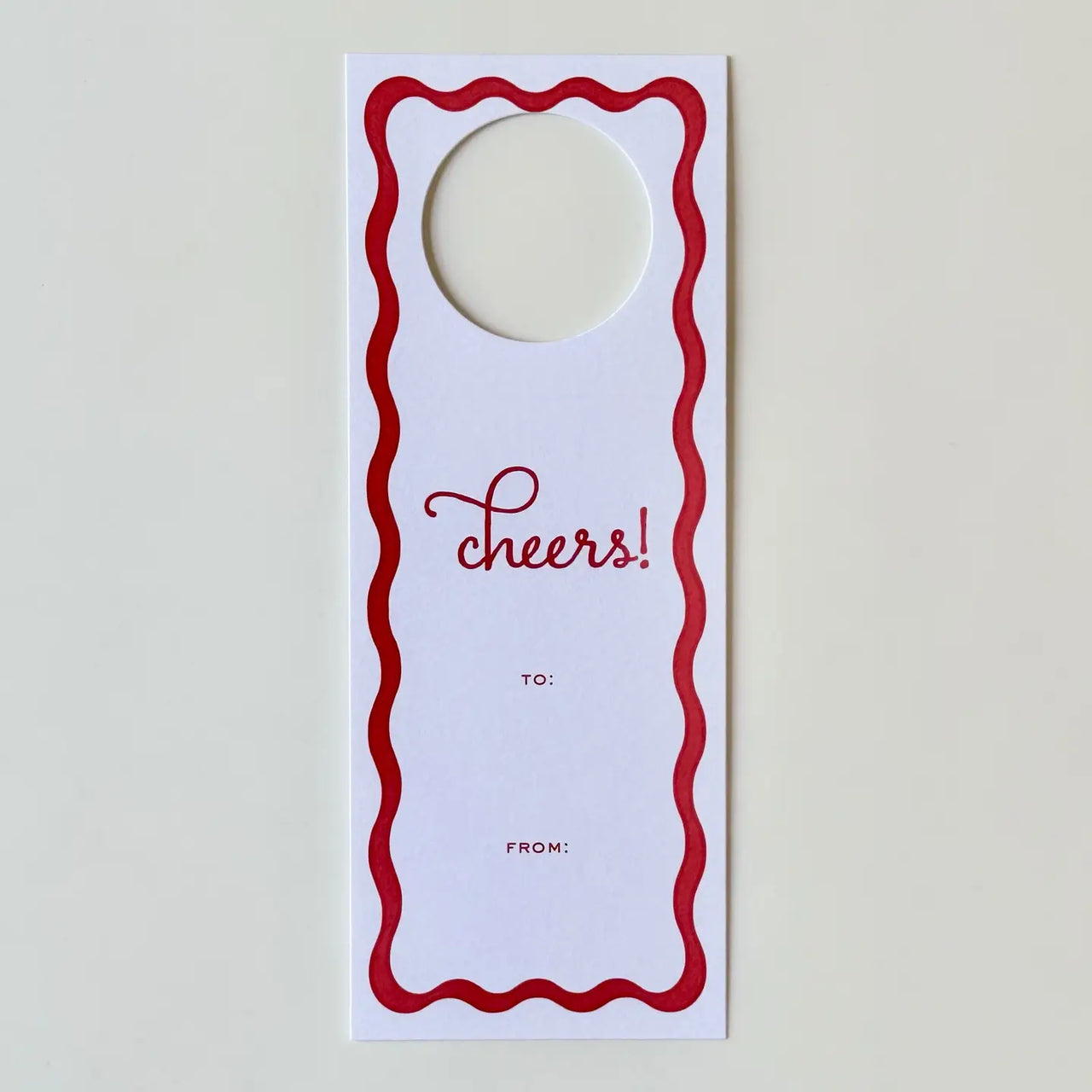Red Ribbon Wine Tags