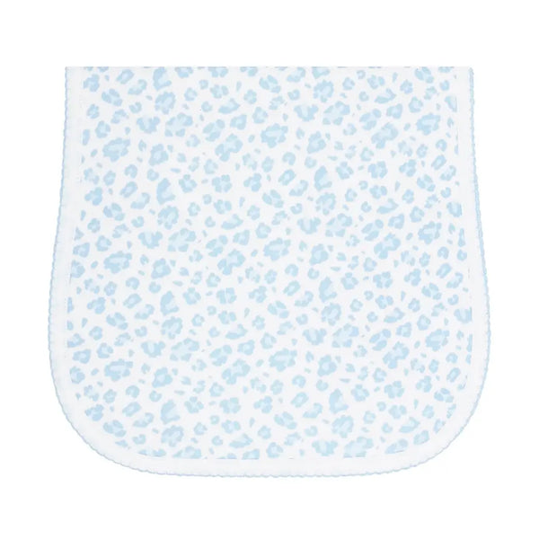 Blue Cheetah Print Burp Cloth