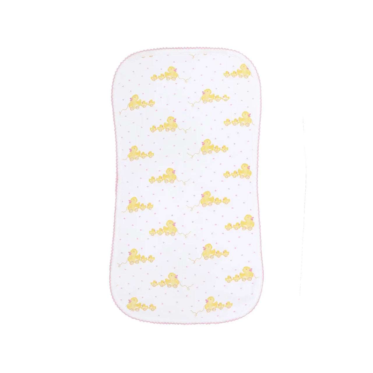 Pink Ducks Print Burp Cloth