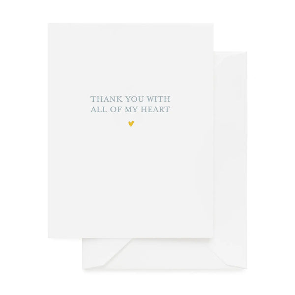 Thank You With All Of My Heart Greeting Card