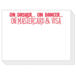 On Dasher, On Dancer Christmas Mini Slab Notepad