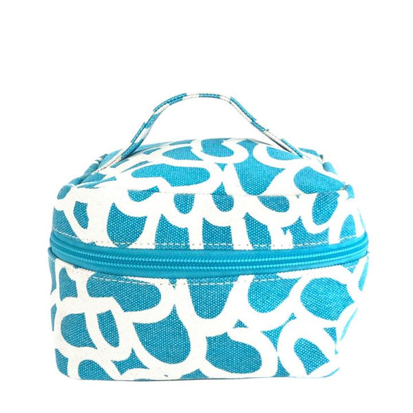 Clouds Turquoise Small Train Case
